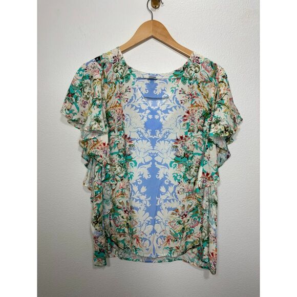 Sundance Arabella Top Blouse size small boho floral flowy EUC colorful victorian - Picture 3 of 5
